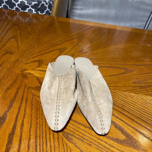 SOLD Mango women suede leather mules beige Sz 39 EU - Picture 7 of 16